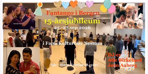 Fantango i Bergen 15-\u00e5rsjubileum 25. - 27. september 2026