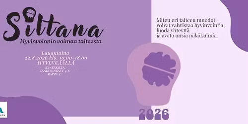 Siltana - hyvinvoinnin voimaa taiteesta tapahtuma
