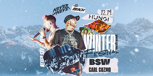NEVER SAY NEVER & NO1Beach presents BSW | 12.19. | HUNGI