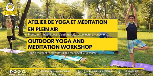 Atelier de yoga et m\u00e9ditation en plein air