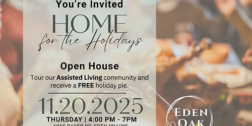Home for the Holidays Open House at Eden Oak