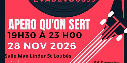 APERO QU'ON SERT AVEC MOOVERS SAMEDI 28 NOVEMBRE 2026 A SAINT LOUBES