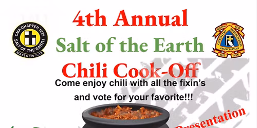 4th Annual *Salt of the Earth* Chili Cook-Off