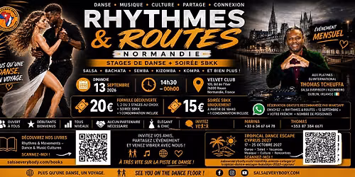 \ud83c\udf0d\ud83d\udc83 RHYTHMES & ROUTES NORMANDIE | STAGES DE DANSE & SOIR\u00c9E SBKK \u2013 ROUEN \ud83d\udc83\ud83d\udd7a