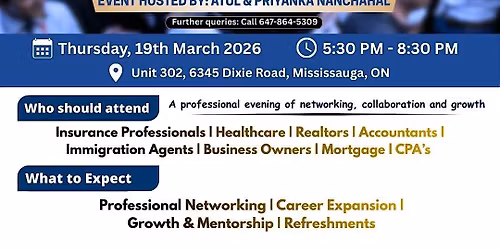 Professional Networking & Growth Series - Mississauga \/ Toronto