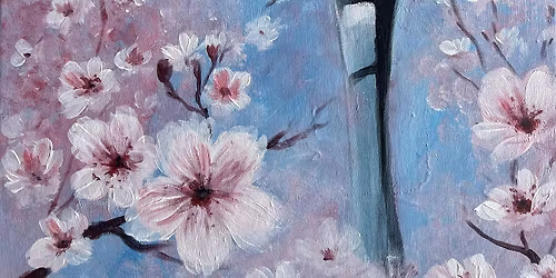 Paint n Chill Sat 3pm with Free Drink @Auckland - Cherry Blossom Sky Tower