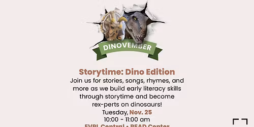 Storytime: Dino Edition \u2022 Dinovember!