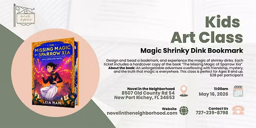 Kids Art Class: Magic Shrinky Dink Bookmarks