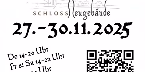 Mittelalterlicher Adventmarkt Schloss Neugeb\u00e4ude 