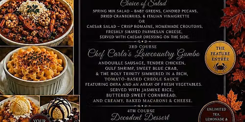 Fall In Love with Chef Carla - A 4-Course Plated Dining Experience