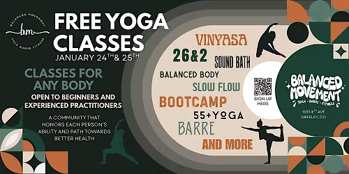 FREE CLASSES - Balanced Movement Open House Weekend