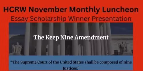 HCRW November Monthly Luncheon Scholarship Presentation