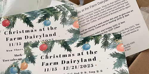 Opening Market Day 2025 Christmas at the Farm Dairyland