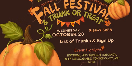FBCS Fall Festival & Trunk or Treat
