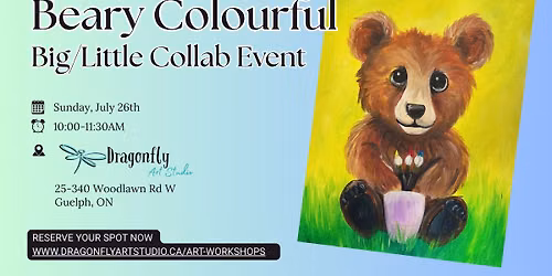 Beary Colourful Big\/Little Collab Painting