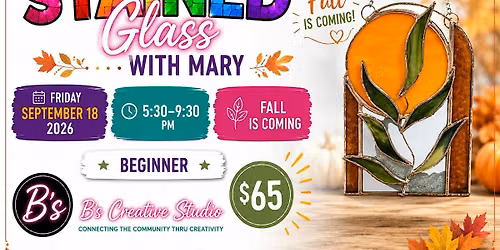 Stained Glass with Mary-FALL IS COMING