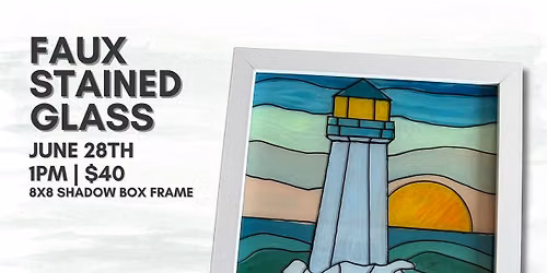 Faux Stained Glass Lighthouse