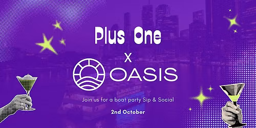 Plus One Sip & Social: City Lights Cruise - Friday, 2nd October