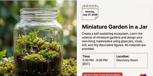 Tween\/Teen Craft: Miniature Garden in a J ar