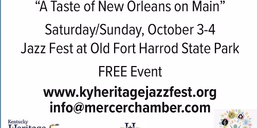 2026 Ky Heritage Jazz Festival at Old Fort Harrod  