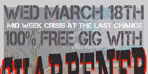 SHARPENER & ...AND THE MOUNTAIN @ MIDWEEK CRISIS - FREE ENTRY