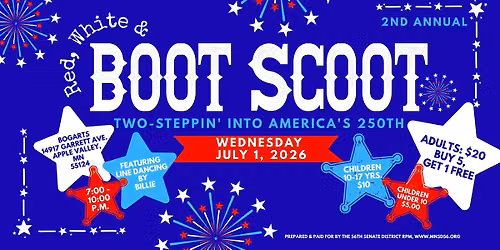 Red, White, & Boot Scoot - Line Dancing Night!