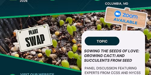 Chesapeake Cactus and Succulent Society Monthly Meeting 