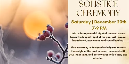Winter Solstice Ceremony