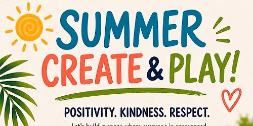 Summer create and play kids class event 