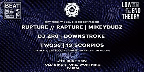 Beat Therapy & Low End Theory @ The Old Bike Store