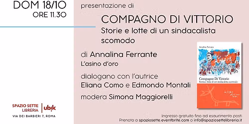 Presentazione di "Compagno Di Vittorio."