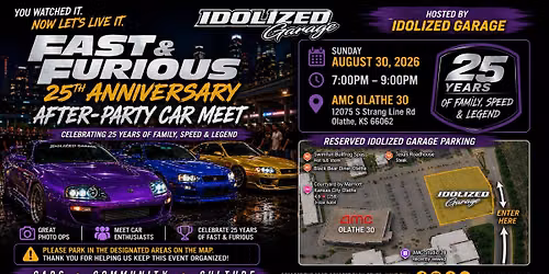 Fast & Furious 25th Anniversary After-Party Car Meet Hosted by Idolized Garage