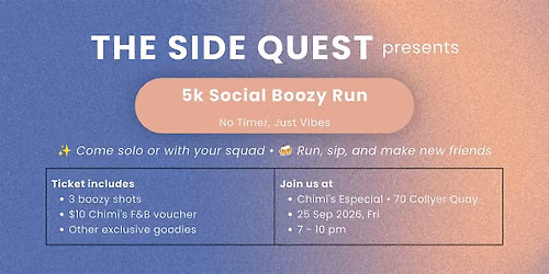 The Side Quest \u22c5 5K Social Boozy Run