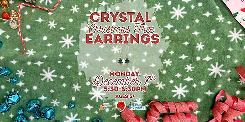Crystal Christmas Tree Earrings