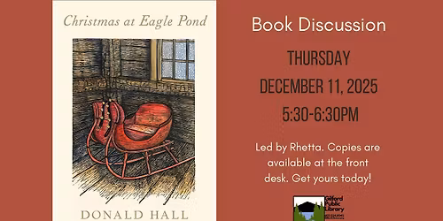 Book Discussion: Christmas At Eagle Pond