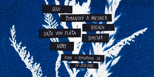 Koncert v RUD\u011a - Goji \/\/ \u0160imansk\u00fd Niesner \/\/ BBCHCH \/\/ D\u00e1\u0161a fon Fla\u0161a \/\/ Dimitar \/\/ Hory