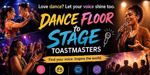 Dance floor to stage toastmasters launch meeting