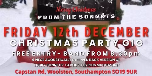 \u201cFROM THE SONNETS\u201d Christmas Party Gig at The Quayside Bar & Dining