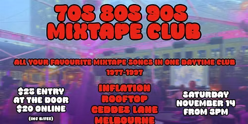 70s 80s 90s Mixtape Club - Party Music & Chart Hits. Daytime.