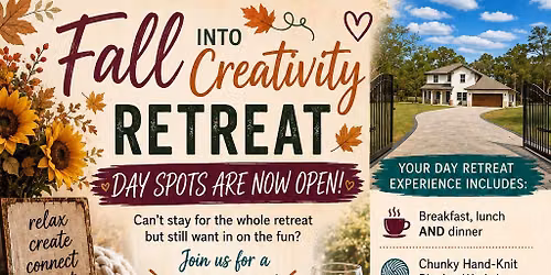 Fall into Creativity Day Pass, Oct. 17th, St. Augustine, FL