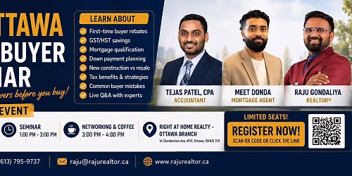 Home Buying Seminar Ottawa - Rebates, Mortgages & New Builds