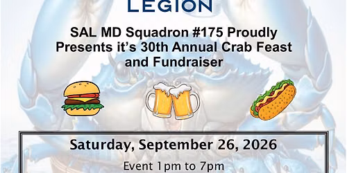 30th Annual SAL Crabfeast and Fundraiser