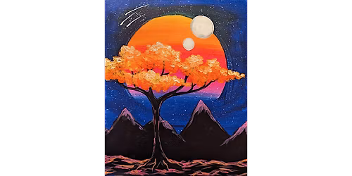 Celestial Moonrise - Paint and Sip in Tyler | Classpop!\u2122