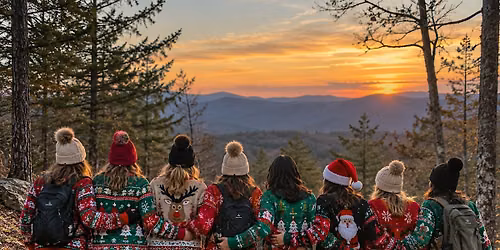 52 Hikes Challenge Ugly Christmas Sweater Hike Powered by OBOZ-Crowders Mt.