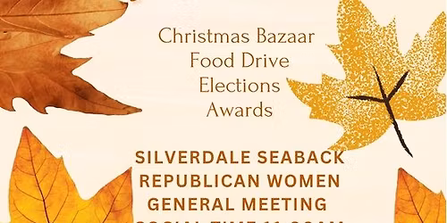 SSRW November General Meeting (see description)