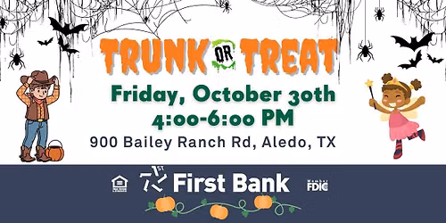 Trunk or Treat on First Bank Aledo's patio!