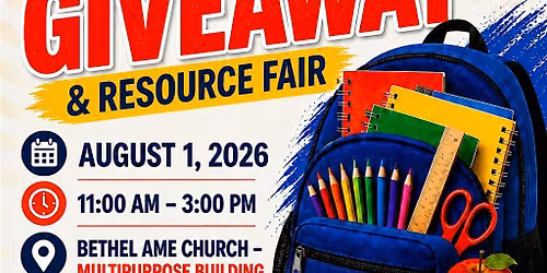 Bookbag Giveaway & Resources Fair