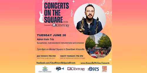 Jazz on the Square - Aaron Irwin Trio