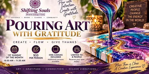 Pouring Art with Gratitude: Acrylic Pouring Art Experience