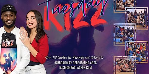 TuesdayKIZZ 8 wk Cycle: Urban Kiz and Kizomba fundamentals Classes